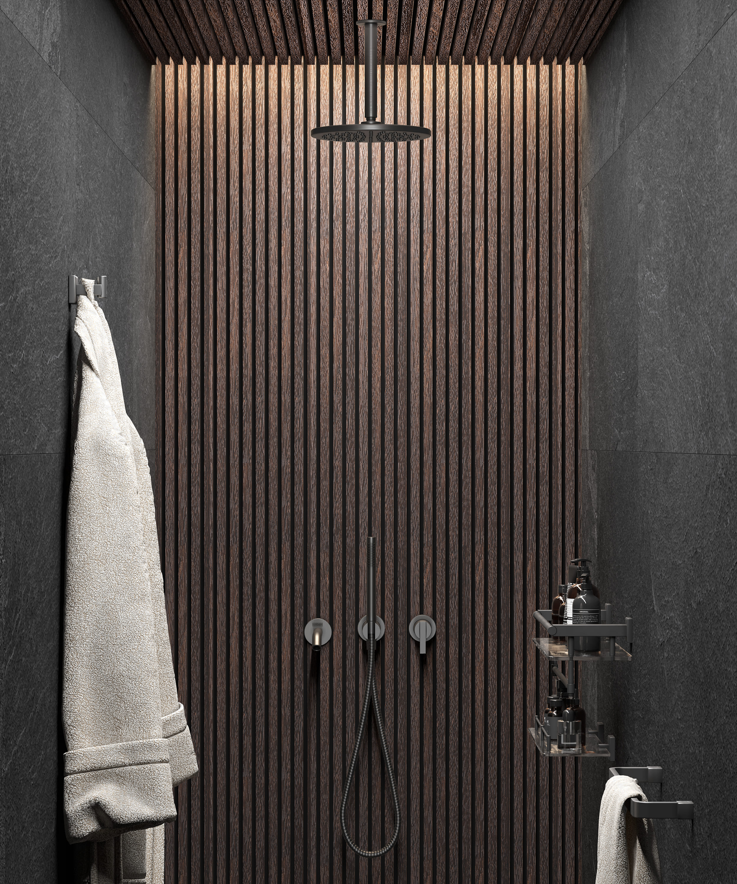 Рейка декоративная Decor-Dizayn 622-93SH 3000×20×20 фото в интерьере