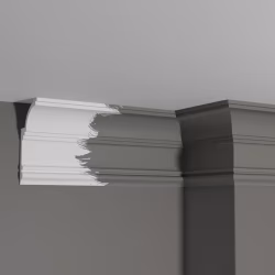 Потолочный плинтус под покраску Decor-Dizayn Грани DD517 2000×60×120