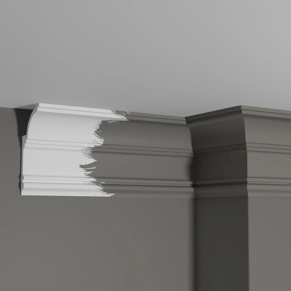 Потолочный плинтус под покраску Decor-Dizayn Грани DD517 2000×60×120