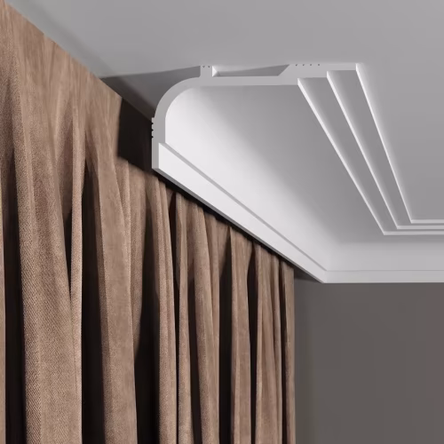 Потолочный плинтус под покраску Decor-Dizayn Грани DD516 2000×60×120