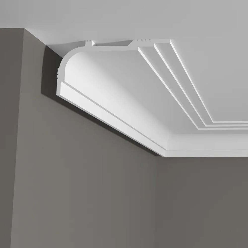 Потолочный плинтус под покраску Decor-Dizayn Грани DD516 2000×60×120