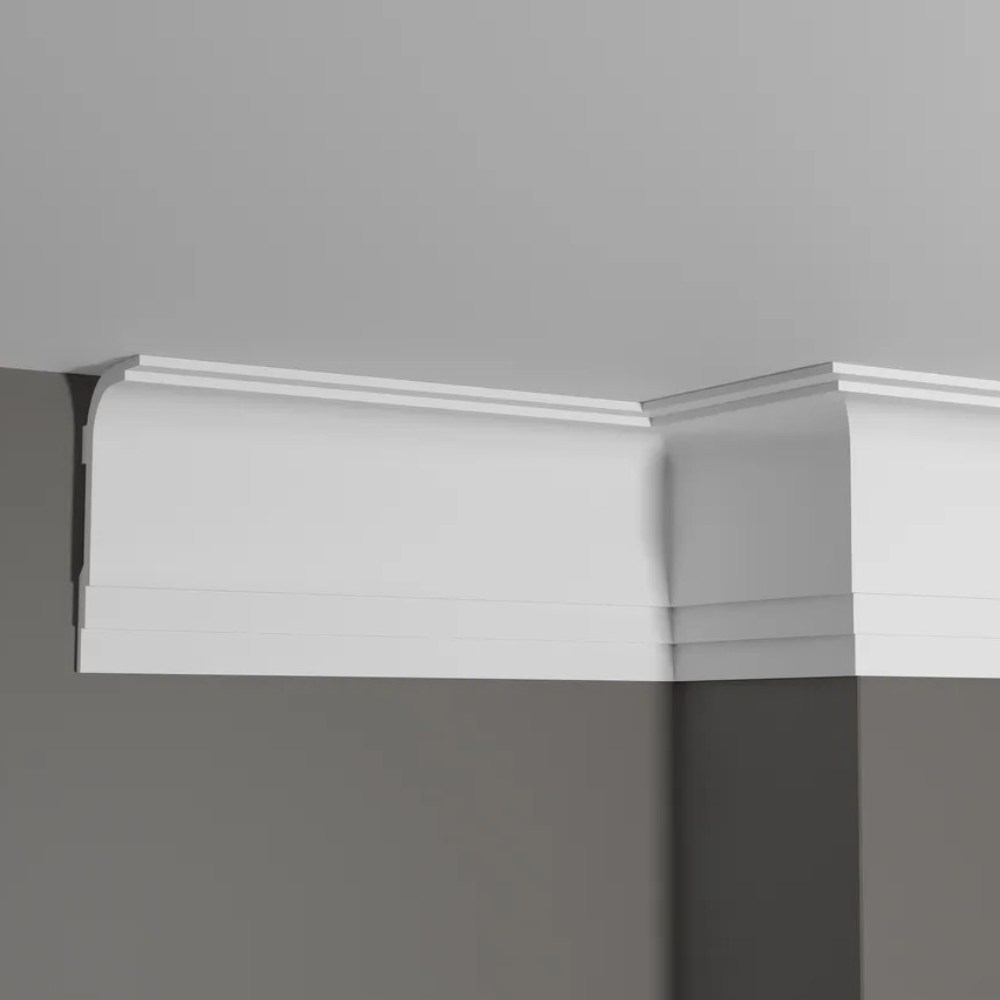 Потолочный плинтус под покраску Decor-Dizayn Грани DD516 2000×60×120