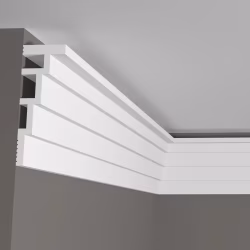 Потолочный плинтус под покраску Decor-Dizayn Грани DD514 2000×43×120