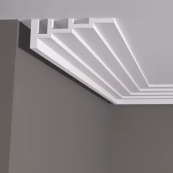 Потолочный плинтус под покраску Decor-Dizayn Грани DD514 2000×43×120