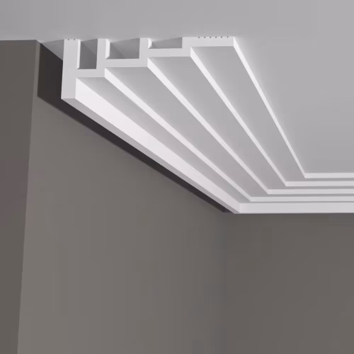 Потолочный плинтус под покраску Decor-Dizayn Грани DD514 2000×43×120