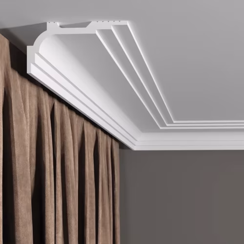 Потолочный плинтус под покраску Decor-Dizayn Грани DD515 2000×50×100