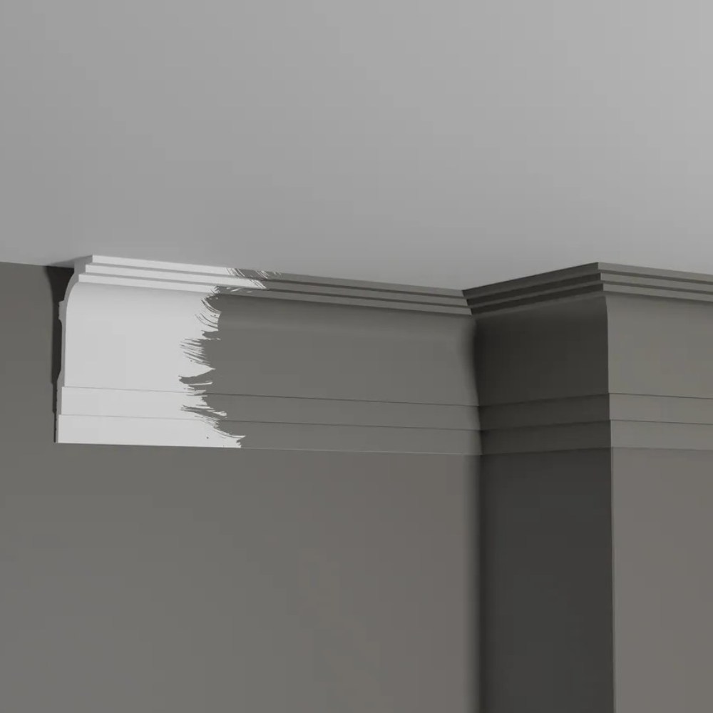 Потолочный плинтус под покраску Decor-Dizayn Грани DD515 2000×50×100
