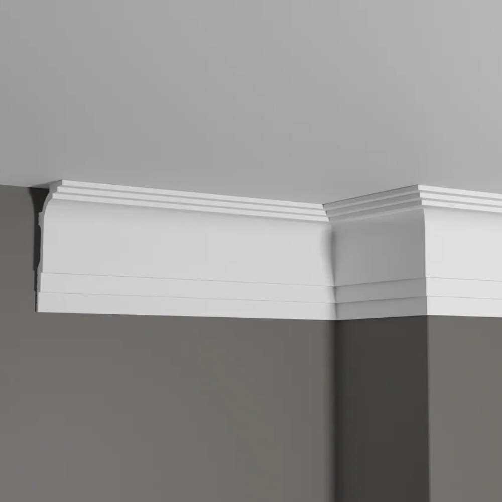 Потолочный плинтус под покраску Decor-Dizayn Грани DD515 2000×50×100