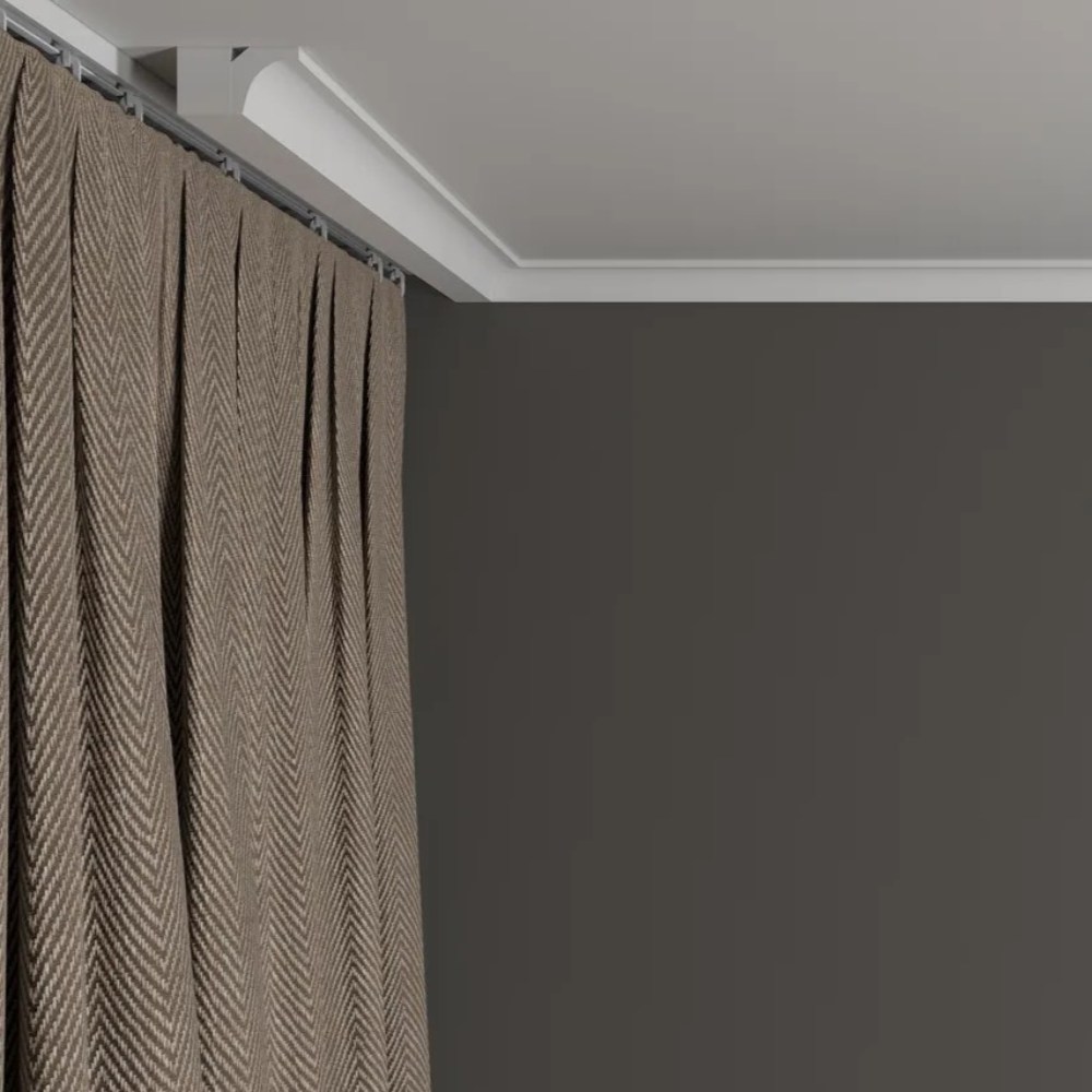 Потолочный плинтус под покраску Decor-Dizayn DD26 2000×19×19 фото в интерьере