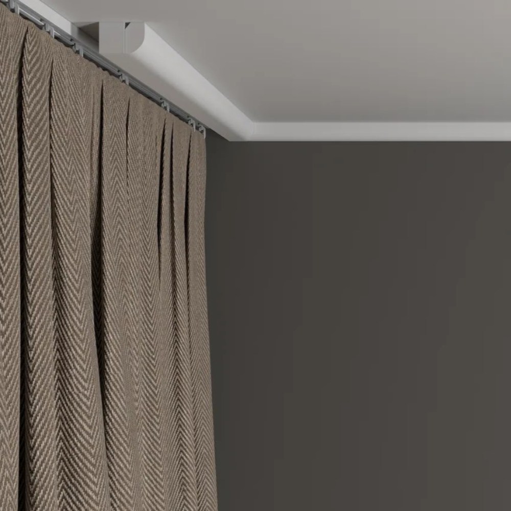 Потолочный плинтус под покраску Decor-Dizayn DD02 2000×12×19 фото в интерьере