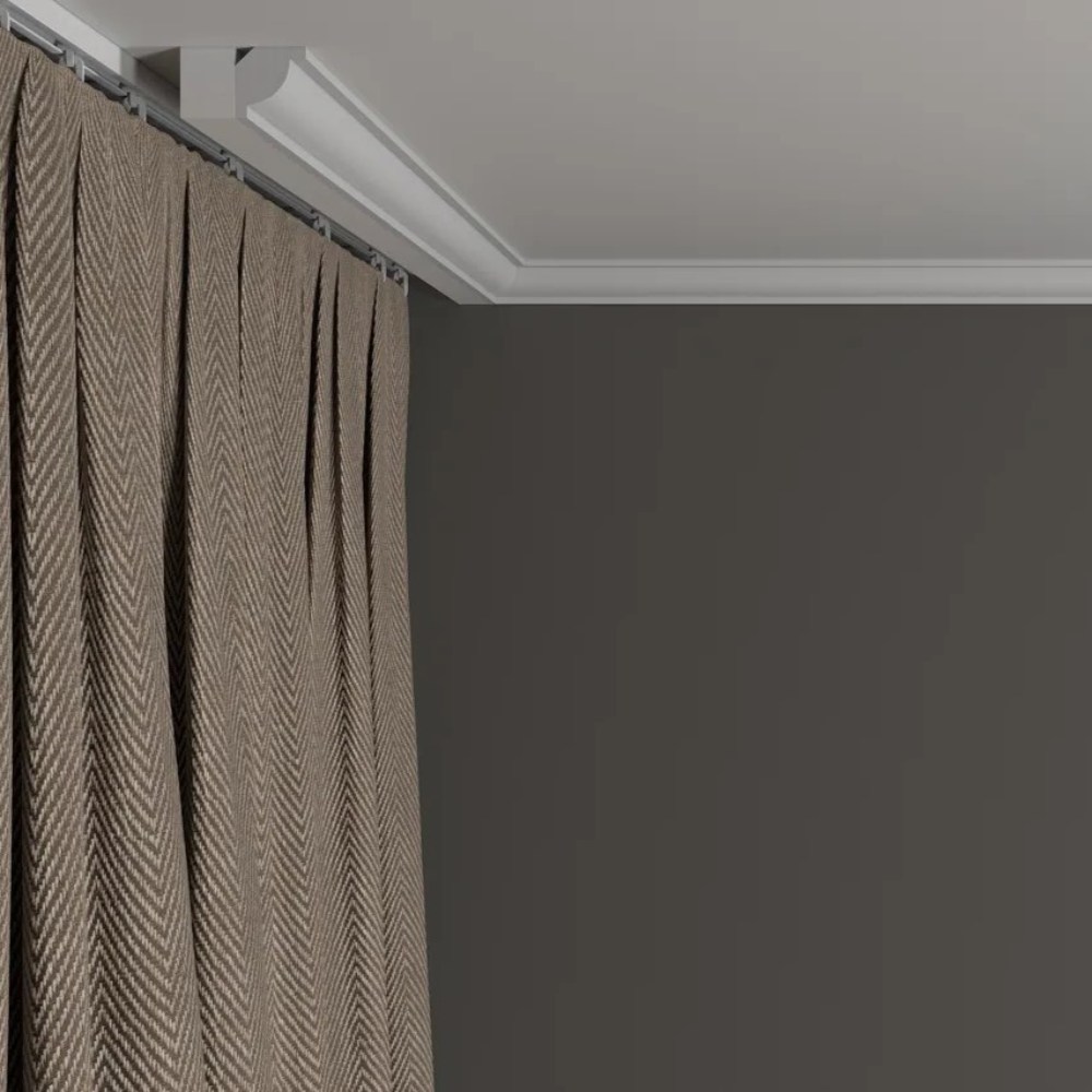 Потолочный плинтус под покраску Decor-Dizayn DD38 2000×20×20 фото в интерьере