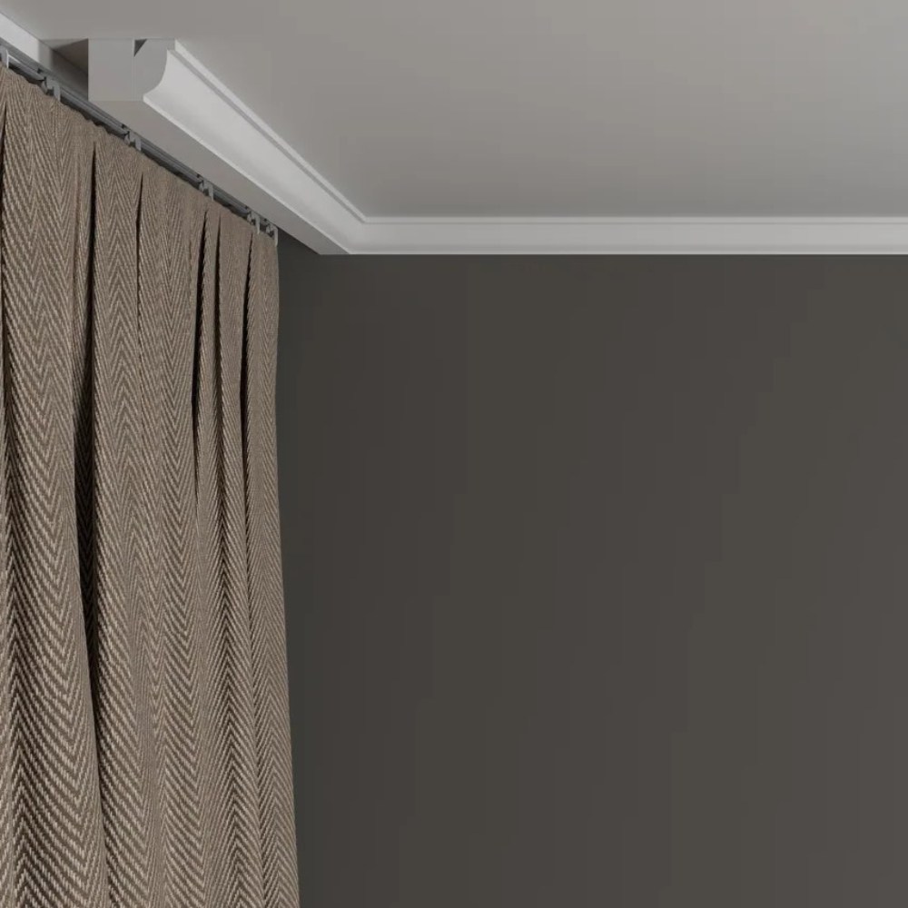 Потолочный плинтус под покраску Decor-Dizayn DD09 2000×14×21 фото в интерьере