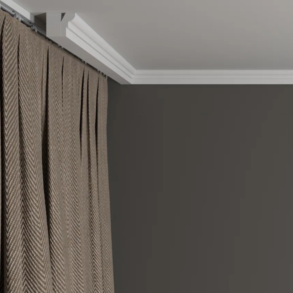 Потолочный плинтус под покраску Decor-Dizayn DD34 2000×15×25 фото в интерьере