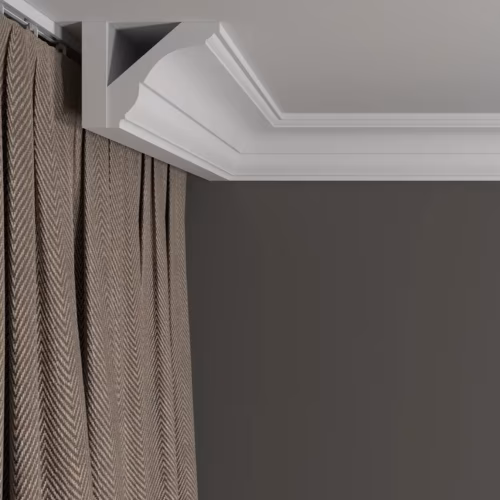 Потолочный плинтус под покраску Decor-Dizayn DD17 2000×69×65