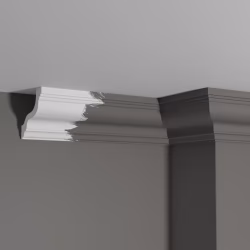 Потолочный плинтус под покраску Decor-Dizayn DD30 2000×82×74