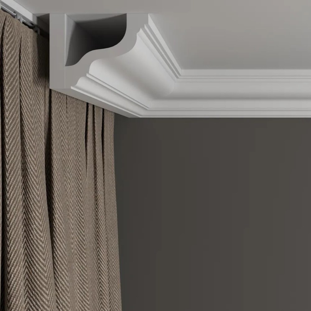 Потолочный плинтус под покраску Decor-Dizayn DD30 2000×82×74 фото в интерьере