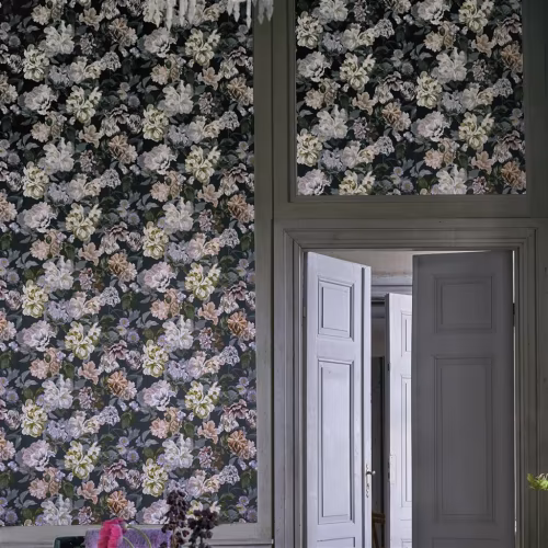 Обои Designers Guild Tulipa Stellata Delft Flower Charcoal PDG1033/01