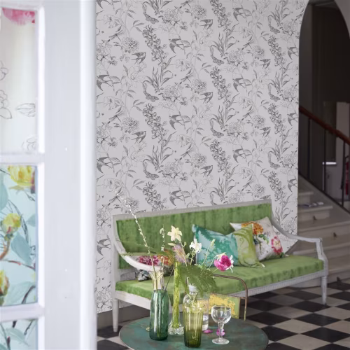 Обои Designers Guild Jardin Des Plantes Sibylla Garden Black And White PDG721/01