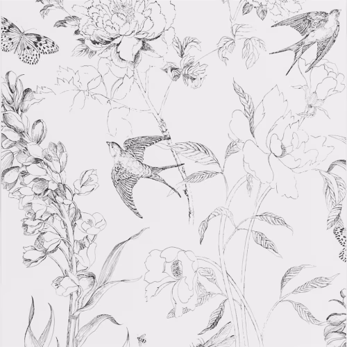 Обои Designers Guild Jardin Des Plantes Sibylla Garden Black And White PDG721/01