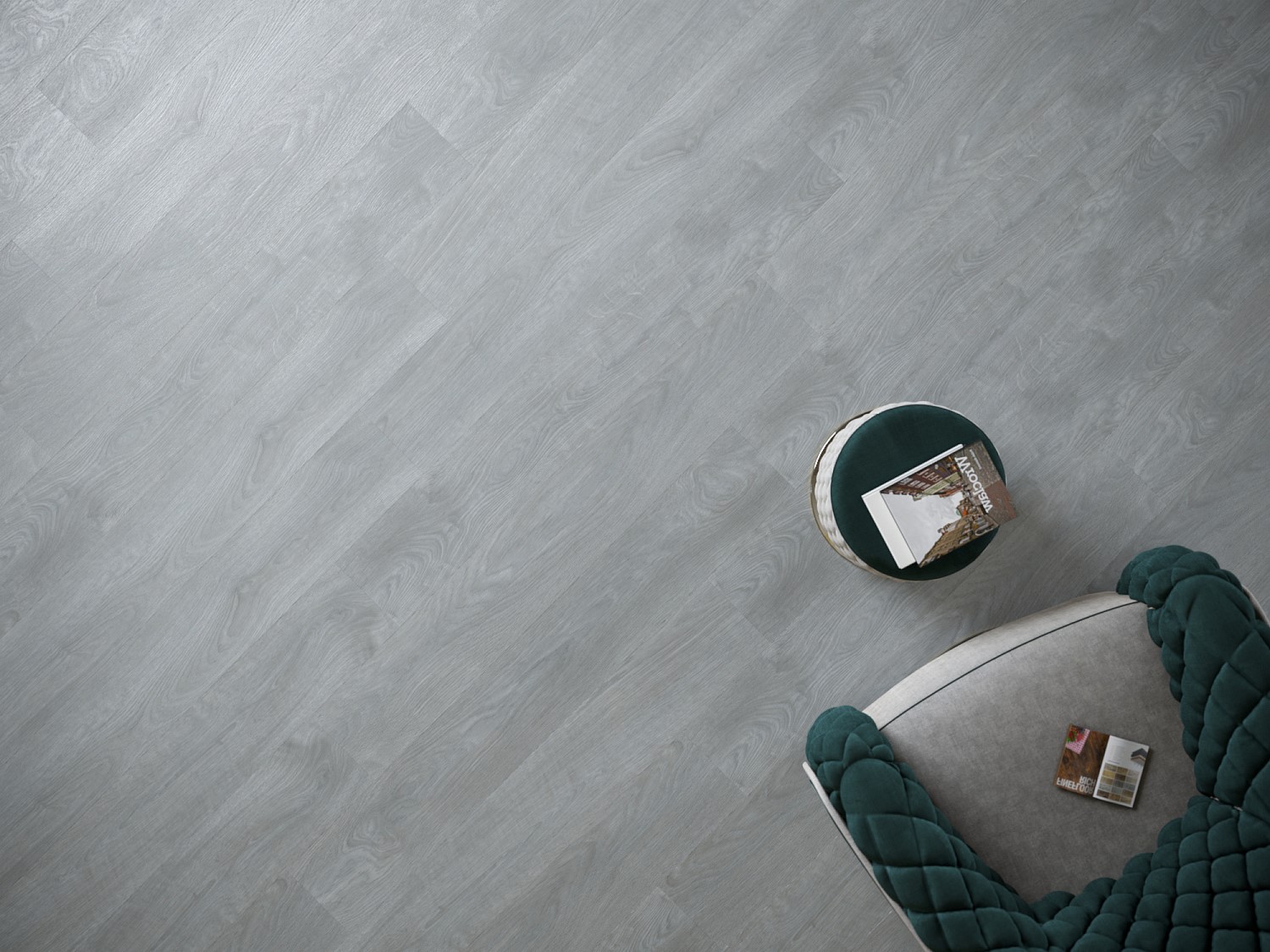 Кварцвиниловая плитка FineFloor замковая Rich Дуб Рейн FF-1976 1316×191×4,5 фото в интерьере