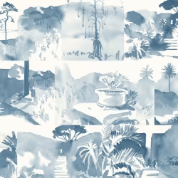 Панно Paint and Paper Library Tresco Abbey Gardens Blue Blood 0393AGBLUEB