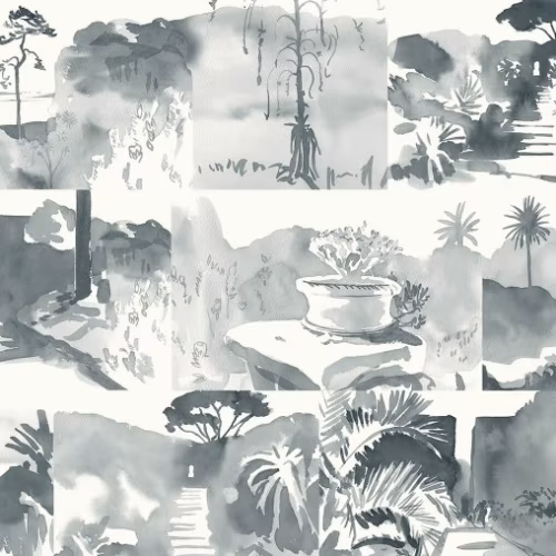 Панно Paint and Paper Library Tresco Abbey Gardens Paris Rooftops 0393AGPARIS