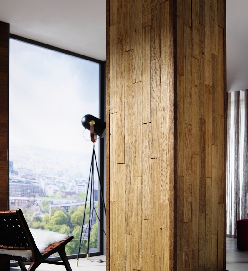 Деревянные стеновые панели Haro Wall Nevada 3D Дуб River 535 624 496×62×3,7-7,3 фото в интерьере