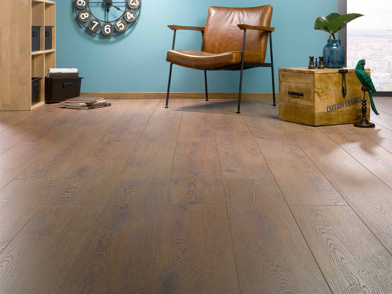 Ламинат Alsafloor Solid Plus Chene Noisette Дуб Нуазет 528 1286×214×12 фото в интерьере