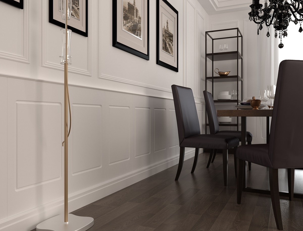 Стеновая панель под покраску Evrowood PL 01-500 800×500×12 фото в интерьере