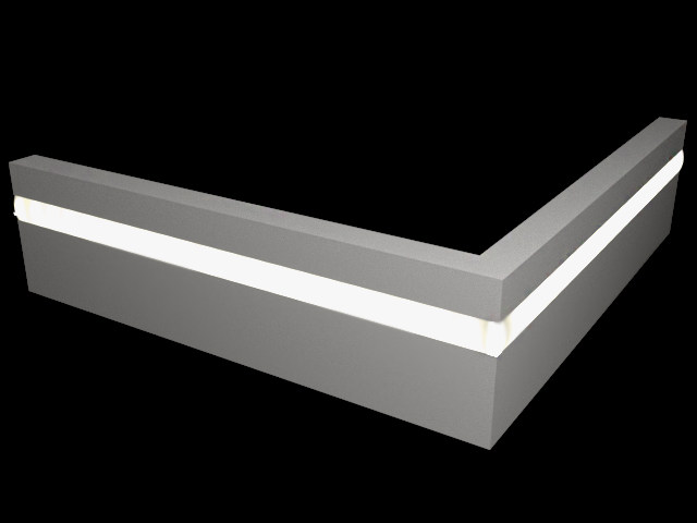 Плинтус МДФ под покраску Evrowood PN 021 Led с подсветкой 2000×70×16