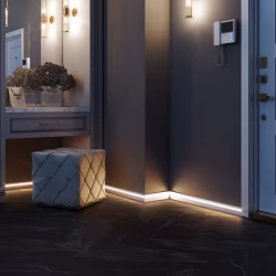 Плинтус МДФ под покраску Evrowood PN 021 Led с подсветкой 2000×70×16