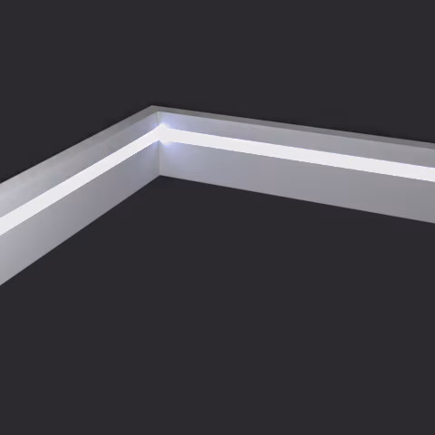 Плинтус МДФ под покраску Evrowood PN 021 Led с подсветкой 2000×70×16