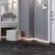 Плинтус МДФ под покраску Evrowood PN 021 Led с подсветкой 2000×70×16 фото в интерьере