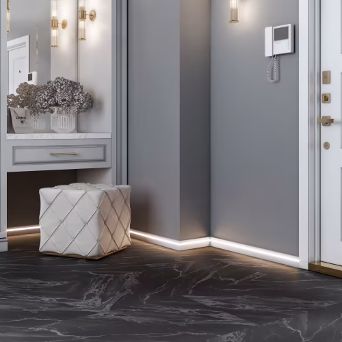 Плинтус МДФ под покраску Evrowood PN 021 Led с подсветкой 2000×70×16