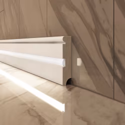 Плинтус МДФ под покраску Evrowood PN 030 Led с подсветкой 2000×80×16