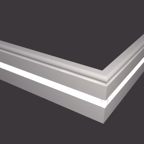 Плинтус МДФ под покраску Evrowood PN 030 Led с подсветкой 2000×80×16