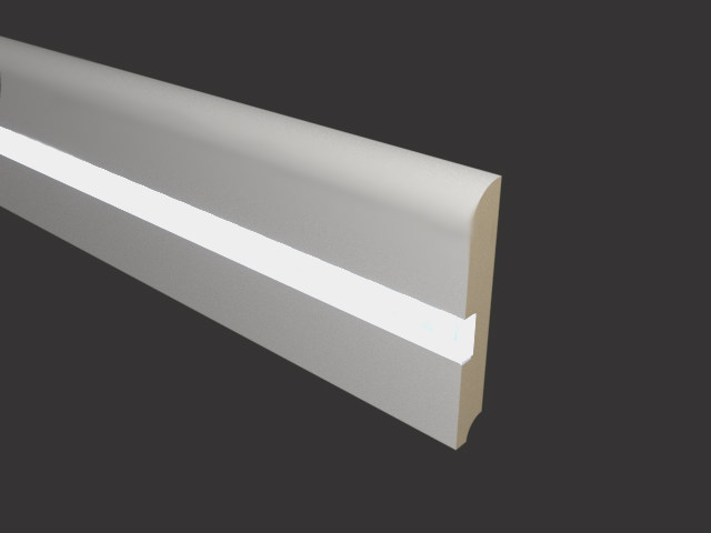 Плинтус МДФ под покраску Evrowood PN 050 Led с подсветкой 2000×80×12 Плинтус МДФ под покраску Evrowood PN 050 Led с подсветкой 2000×80×12