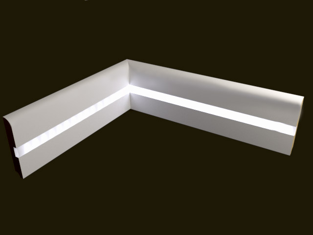 Плинтус МДФ под покраску Evrowood PN 050 Led с подсветкой 2000×80×12 Плинтус МДФ под покраску Evrowood PN 050 Led с подсветкой 2000×80×12