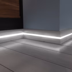 Плинтус МДФ под покраску Evrowood PN 050 Led с подсветкой 2000×80×12
