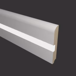 Плинтус МДФ под покраску Evrowood PN 050 Led с подсветкой 2000×80×12