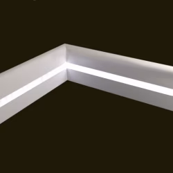 Плинтус МДФ под покраску Evrowood PN 050 Led с подсветкой 2000×80×12