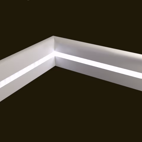 Плинтус МДФ под покраску Evrowood PN 050 Led с подсветкой 2000×80×12