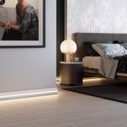 Плинтус МДФ под покраску Evrowood PN 050 Led с подсветкой 2000×80×12