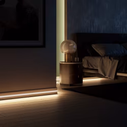 Плинтус МДФ под покраску Evrowood PN 050 Led с подсветкой 2000×80×12