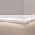 Плинтус МДФ под покраску Evrowood PN 050 Led с подсветкой 2000×80×12