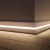Плинтус МДФ под покраску Evrowood PN 050 Led с подсветкой 2000×80×12 фото в интерьере