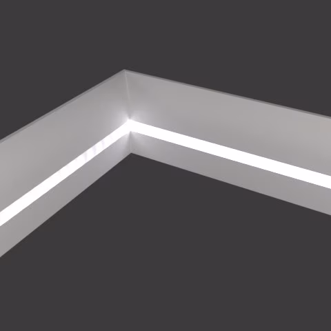 Плинтус МДФ под покраску Evrowood PN 080 Led с подсветкой 2000×95×16