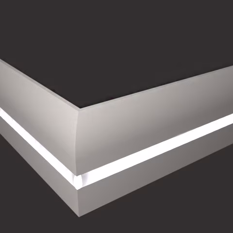 Плинтус МДФ под покраску Evrowood PN 080 Led с подсветкой 2000×95×16