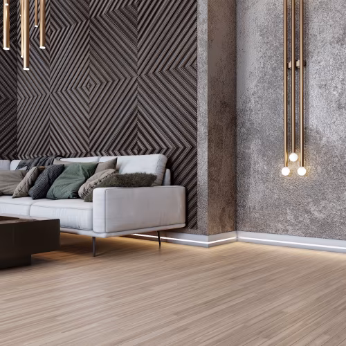 Плинтус МДФ под покраску Evrowood PN 080 Led с подсветкой 2000×95×16