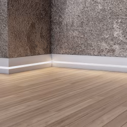 Плинтус МДФ под покраску Evrowood PN 080 Led с подсветкой 2000×95×16